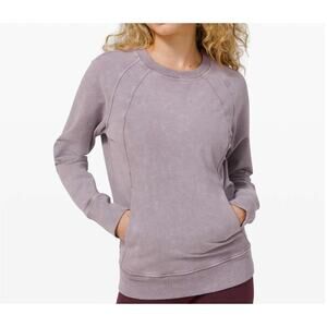 Lululemon Scuba Crew Washed Lunar Rock Pullover Sweater Women's Size 4